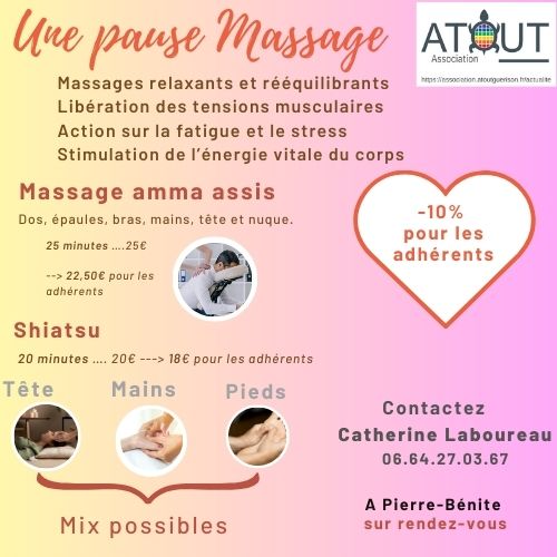 Massage pause bien-être avec Cathy